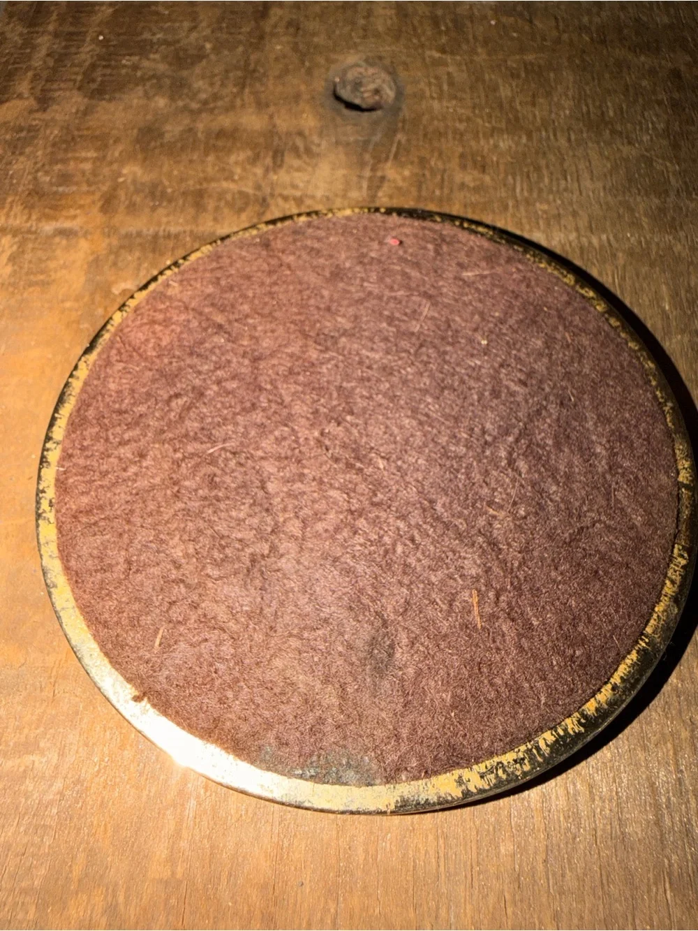 Set of 4 Vintage Golf-Themed Leather & Gold Coasters - Burgundy
